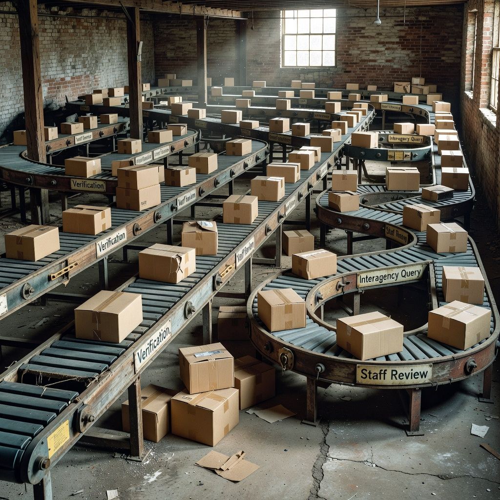 Иллюстрация: ожидание в бюрократическом процессе